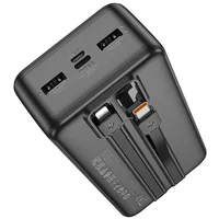 Портативное зарядное устройство Power Bank Hoco J118B Speed energy with cable 30 000 mAh Black