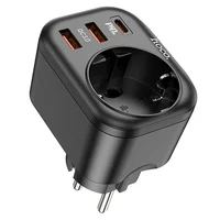 СЗУ Hoco NS3 Multifunctional PD20W (2USB/1Type-C/1xSocket) Black