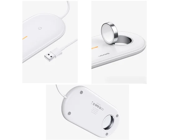 БЗУ Usams US-CD119 2in1 + Кабель Белый