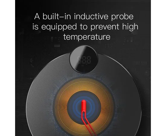 Беспроводное зарядное устройство Baseus Digital LED Display WXSX-01 Черный