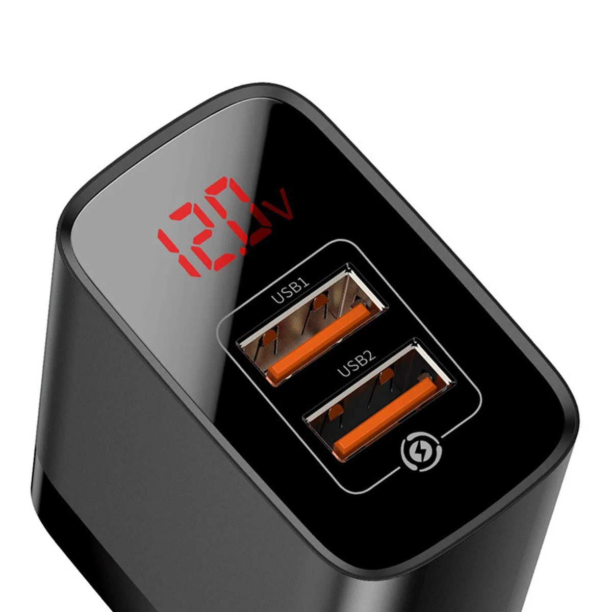 СЗУ Baseus Mirror Lake Dual QC Digital Display 2USB Чорний
