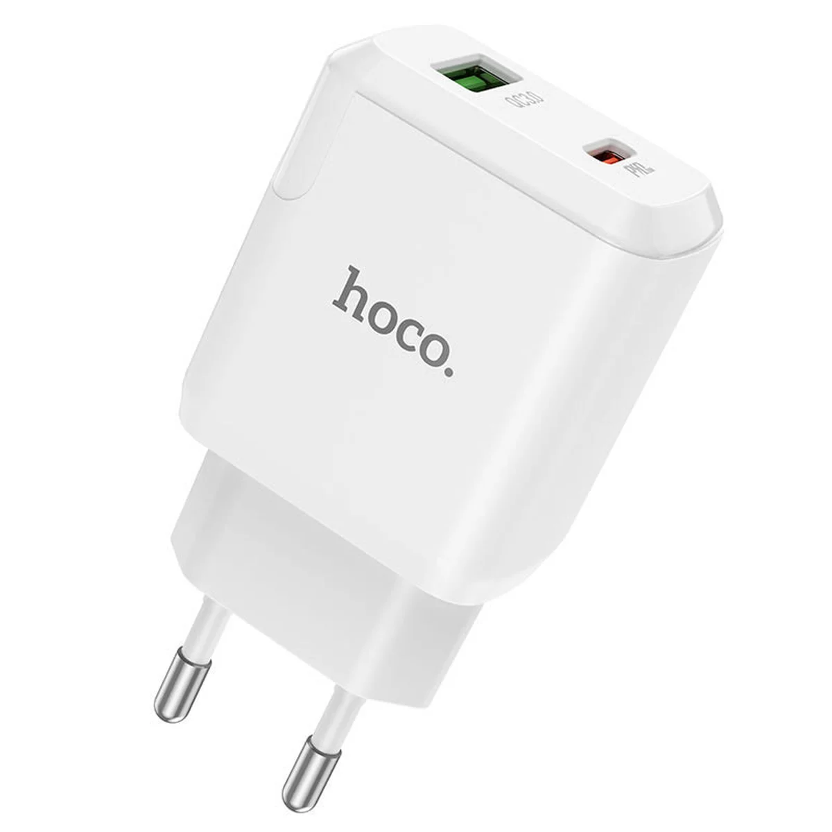 СЗУ Hoco N5 Favor 20W PD+QC3.0 (1USB/1Type-C/3A) Білий