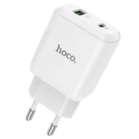 СЗУ Hoco N5 Favor 20W PD+QC3.0 (1USB/1Type-C/3A) Білий