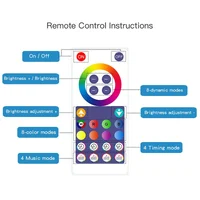 Настенная LED лампа RGB Intelligent wall lamp 4 pcs with Bluetooth European plug with app Black