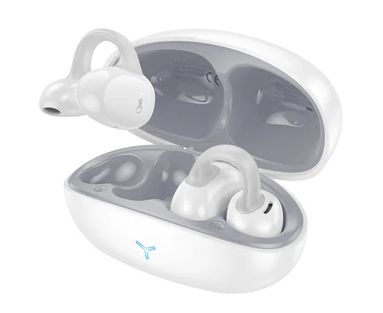 Беспроводные TWS наушники Hoco EW57 Auspicious clip-on Ivory white