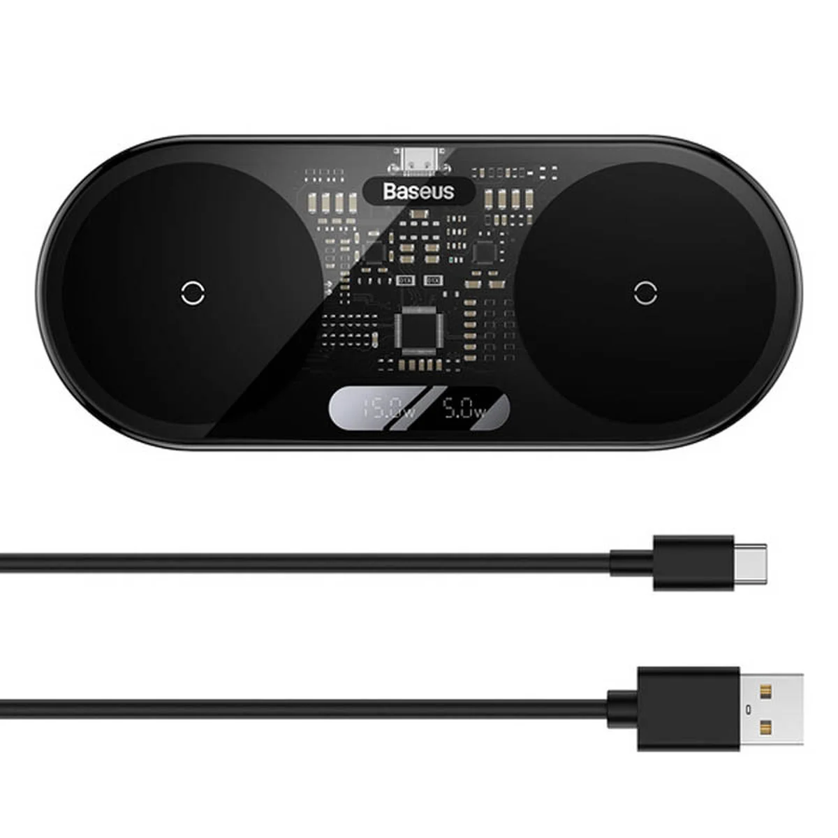 БЗУ Baseus Digital LED Display 2in1 20W Universal version (WXSX010101) Black