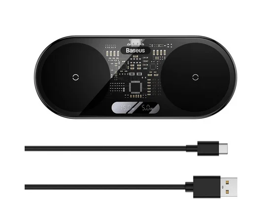 БЗУ Baseus Digital LED Display 2in1 20W Universal version (WXSX010101) Black