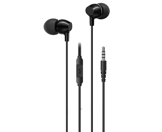 Наушники Usams US-SJ594 EP-47 с микрофоном (3.5mm/1.2m) Black