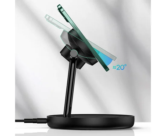 БЗУ Baseus Swan 3in1 Wireless Magnetic Charging Bracket 20W (WXTE) Черный