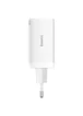 СЗУ Baseus GaN5 Pro 65W 2Type-C+USB 100W EU (CCGP12020) White