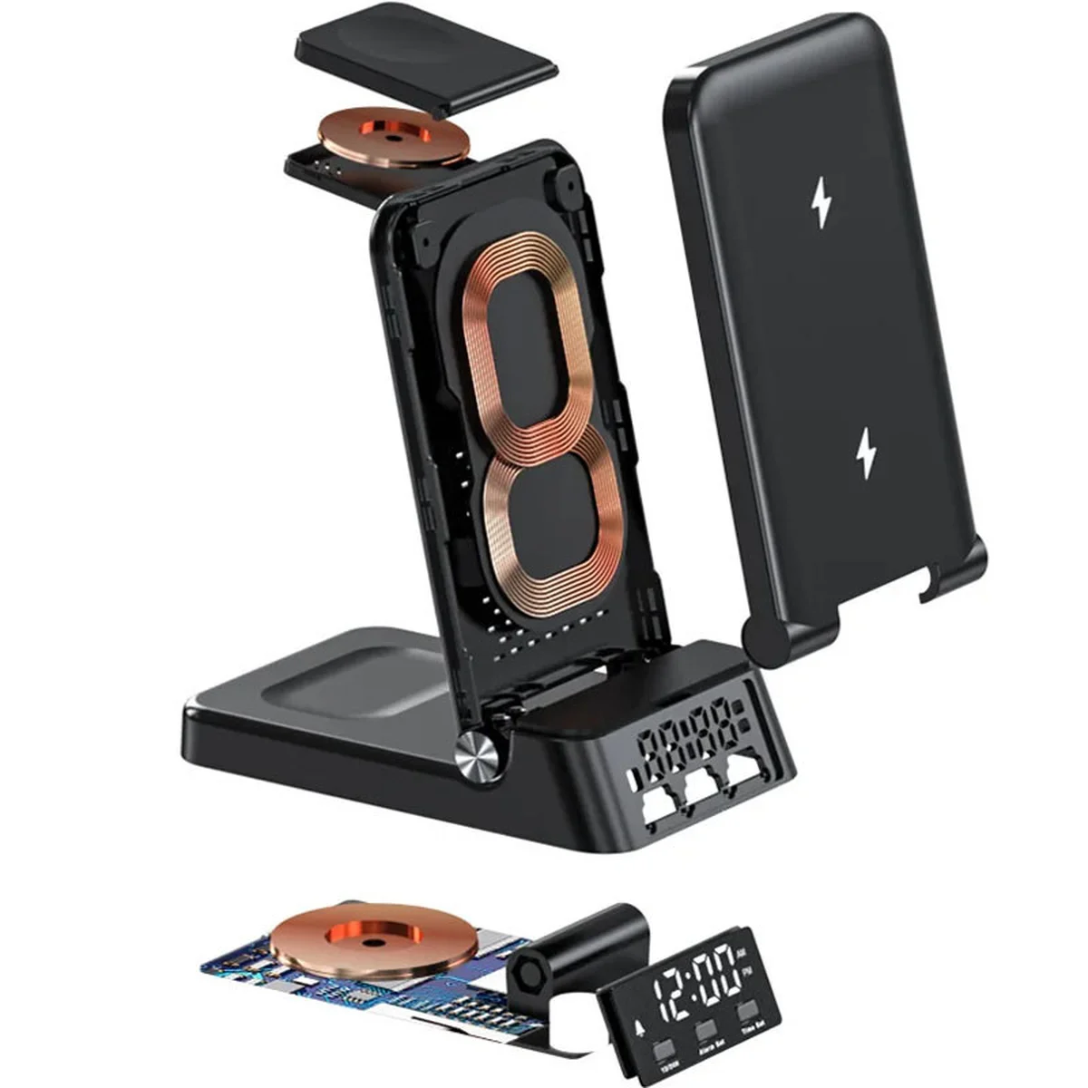 БЗУ + часы А60 4in1 25W Black