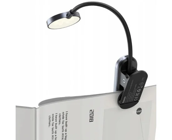 Лампа Baseus Comfort Reading Mini Clip Lamp (DGRAD-0) Dark Gray