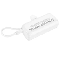 Портативний зарядний пристрій Power Bank BOROFONE BJ41 Pocket with cable 5000 mAh White