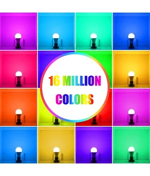 Светодиодная RGB лампочка Smart bulb light 1 with Bluetooth E27 with app White Светодиодная RGB лампочка Smart bulb light 1 with Bluetooth E27 with app White