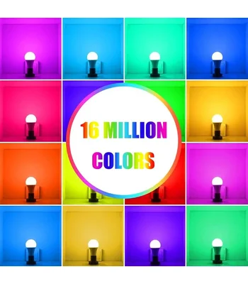 Светодиодная RGB лампочка Smart bulb light 1 with Bluetooth E27 with app White