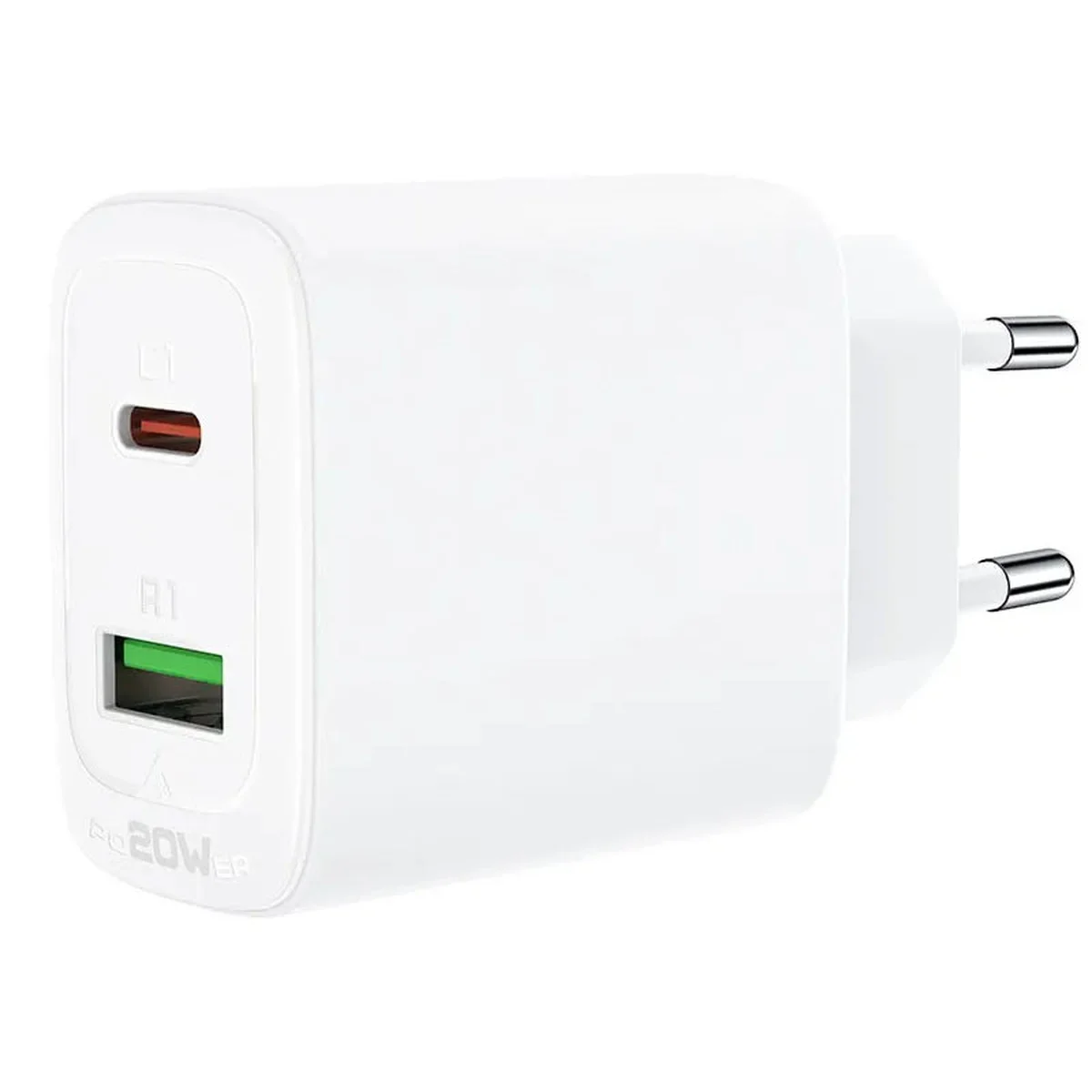 СЗУ Acefast A25 PD20W (USB-C+USB-A) dual port White