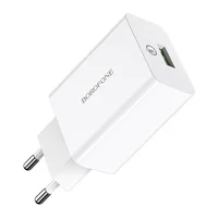 СЗУ Borofone BA21A Long journey QC3.0 (1USB/3A) Белый