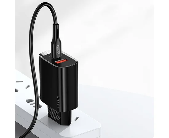 СЗУ Usams US-CC121 T35 QC3.0 + PD3.0 20W Черный