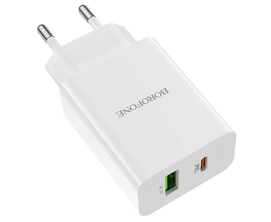 СЗУ Borofone BA56A Lavida PD20W/ QC3.0 / 2USB Белый