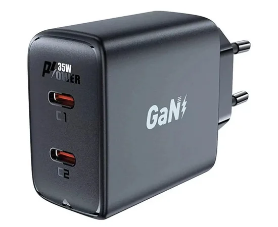 СЗУ Acefast A49 PD35W GaN (USB-C+USB-C) dual port Black