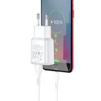 СЗУ HOCO C88A (2USB/2.4A) + Type-C Белый