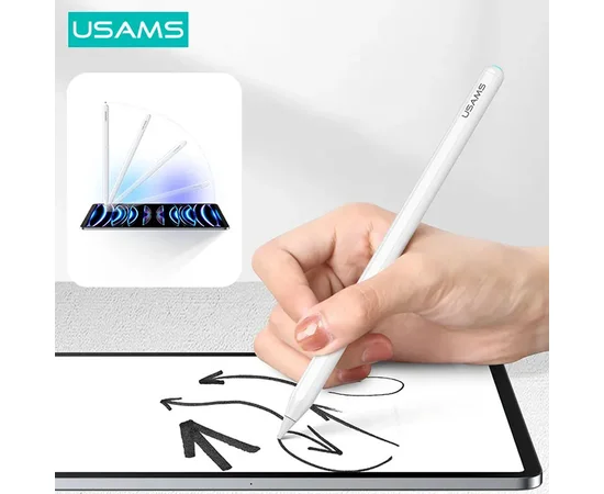 Стилус Usams US-ZB254 Magnetic Charging Tilt-sensitive Active Touch Capacitive White