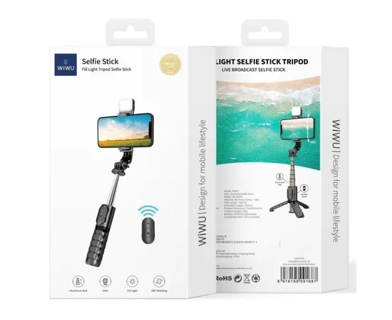 Монопод для селфи WIWU Selfie Stick Wi-SE002 Black