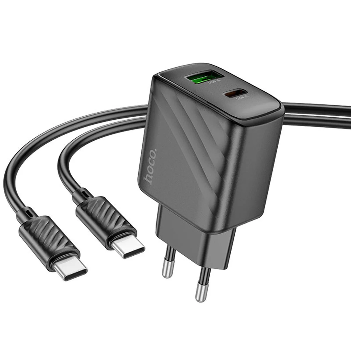 СЗУ Hoco CS23A Sunlight PD30W+QC3.0 + Type-C to Type-C Black