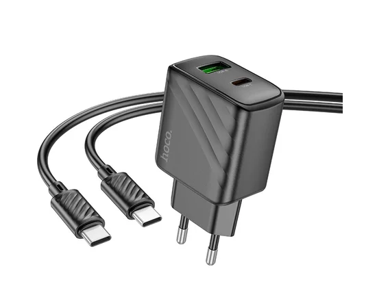СЗУ Hoco CS23A Sunlight PD30W+QC3.0 + Type-C to Type-C Black