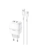 СЗУ Hoco C77A (2USB/2.4A) + Type-C Белый