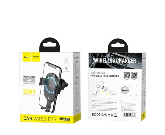 Беспроводное зарядное устройство HOCO CW17 Черный