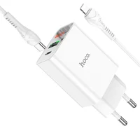 СЗУ HOCO C100A PD20W+QC3.0 + Type-C to Lightning White
