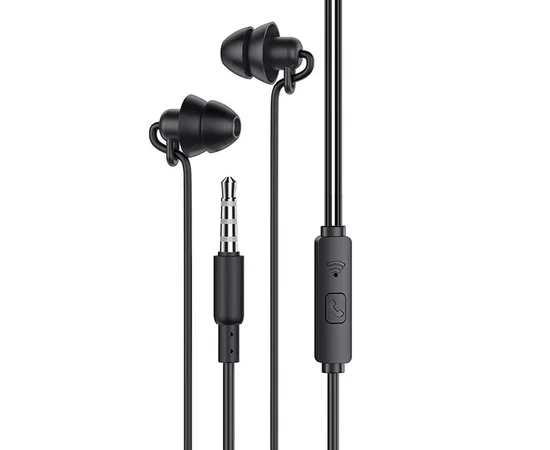 Стерео Наушники Hoco M81 Imperceptible universal sleeping earphone Black