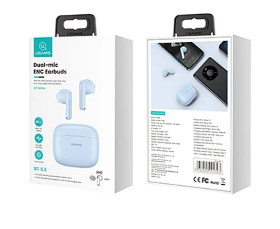 Беспроводные TWS наушники Usams-US14 BT 5.3 Blue