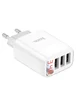 СЗУ Hoco C93A Ease charge 3-port digital display charger Белый