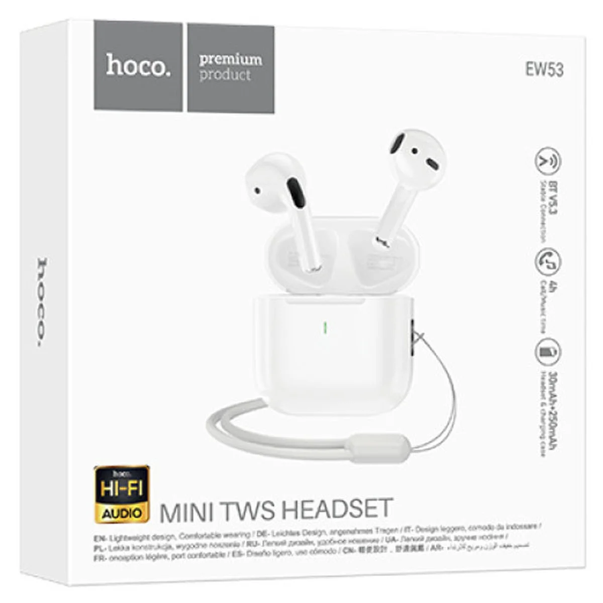 Бездротові TWS навушники Hoco EW53 White