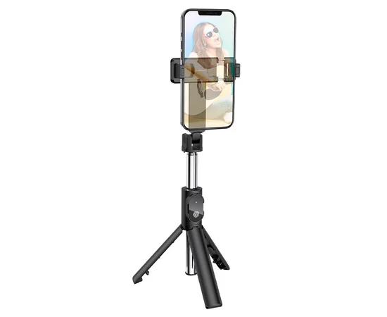 Монопод для селфи Borofone BY7 с треногой + съемный BT пульт Черный