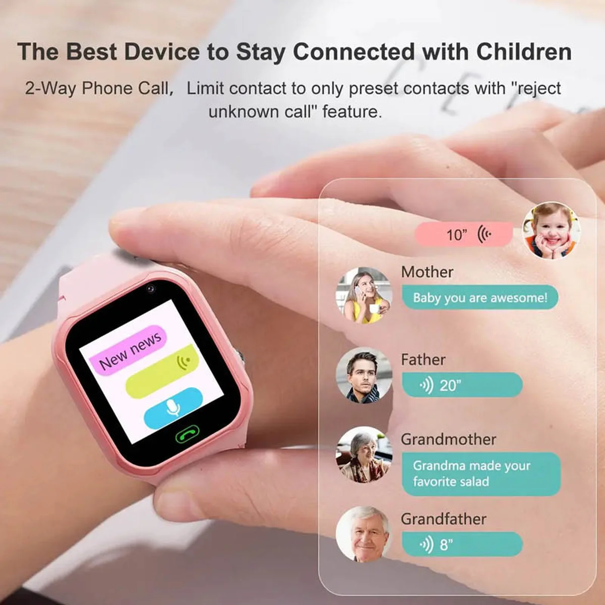 Детские cмарт-часы LT36 Розовый