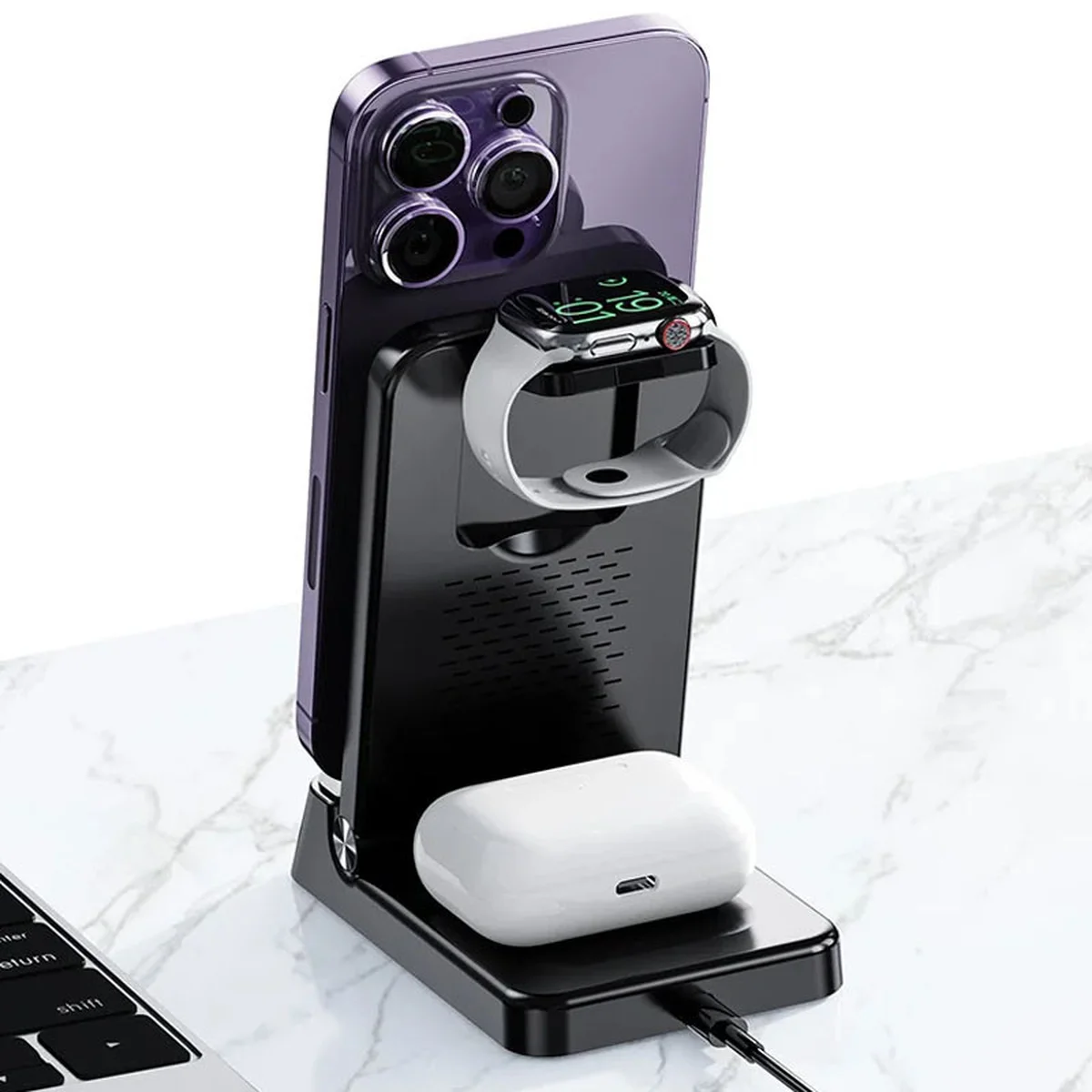 БЗУ + часы А60 4in1 25W Black