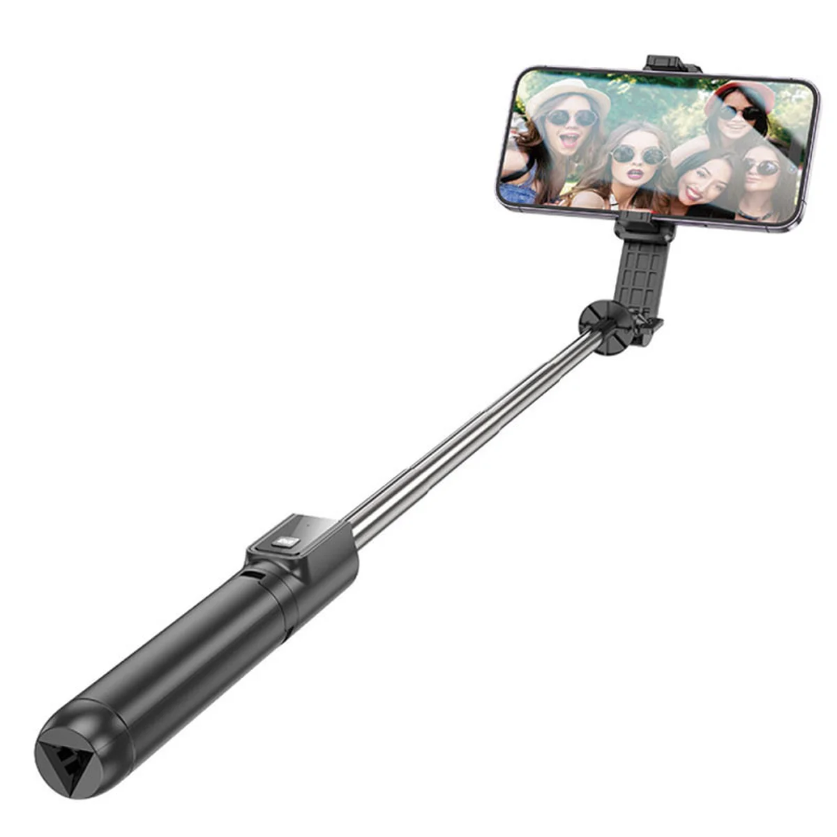 Монопод для селфи Borofone BY11 Happy с треногой + съемный BT пульт Black