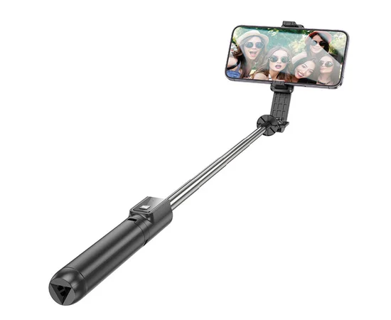 Монопод для селфи Borofone BY11 Happy с треногой + съемный BT пульт Black