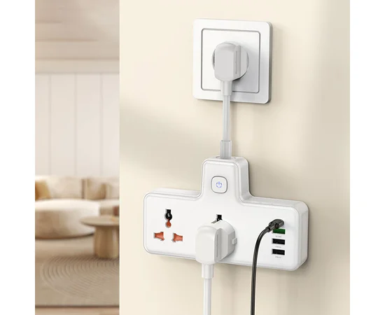 СЗУ Hoco AC12A Reise (PD30W/1C3A) +Socket White