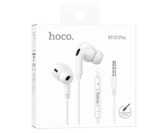 Стерео наушники Hoco M101 Pro 3.5mm White