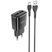 СЗУ HOCO C88A (2USB/2.4A) + Type-C Черный