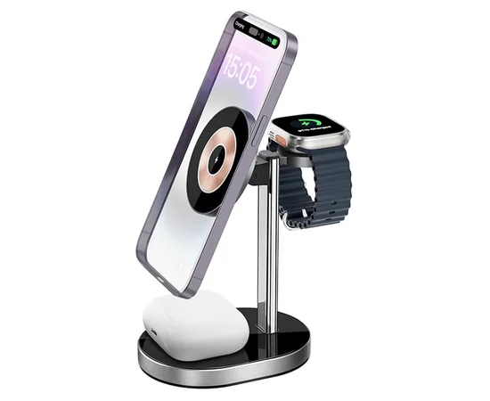 БЗУ WIWU Wi-W003 3 in 1 wireless charger Black