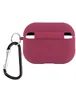 Силиконовый футляр с микрофиброй для наушников Airpods Pro 2 Бордовый / Plum