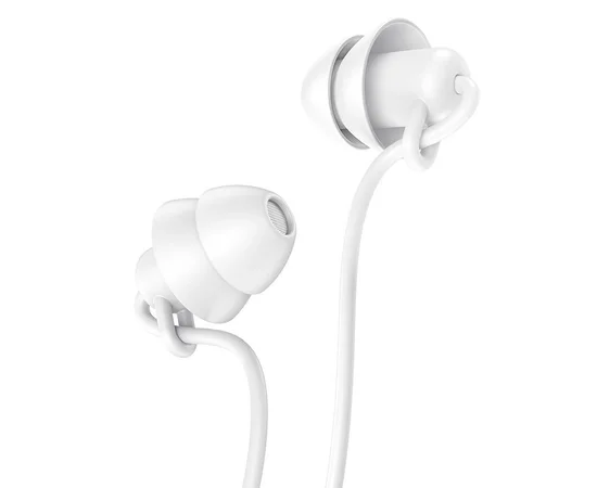 Стерео Наушники Hoco M81 Imperceptible universal sleeping earphone White