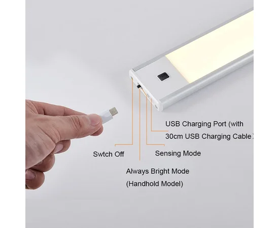 Сенсорный светильник LED с датчиком движения MZ-L1005 (40*10*400mm) White