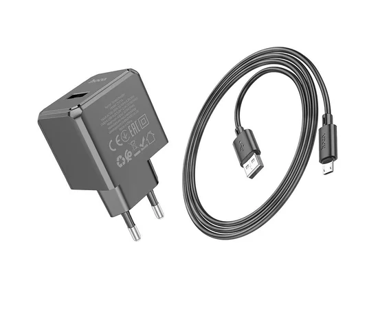 СЗУ HOCO CS11A (1USB) + MicroUSB Black