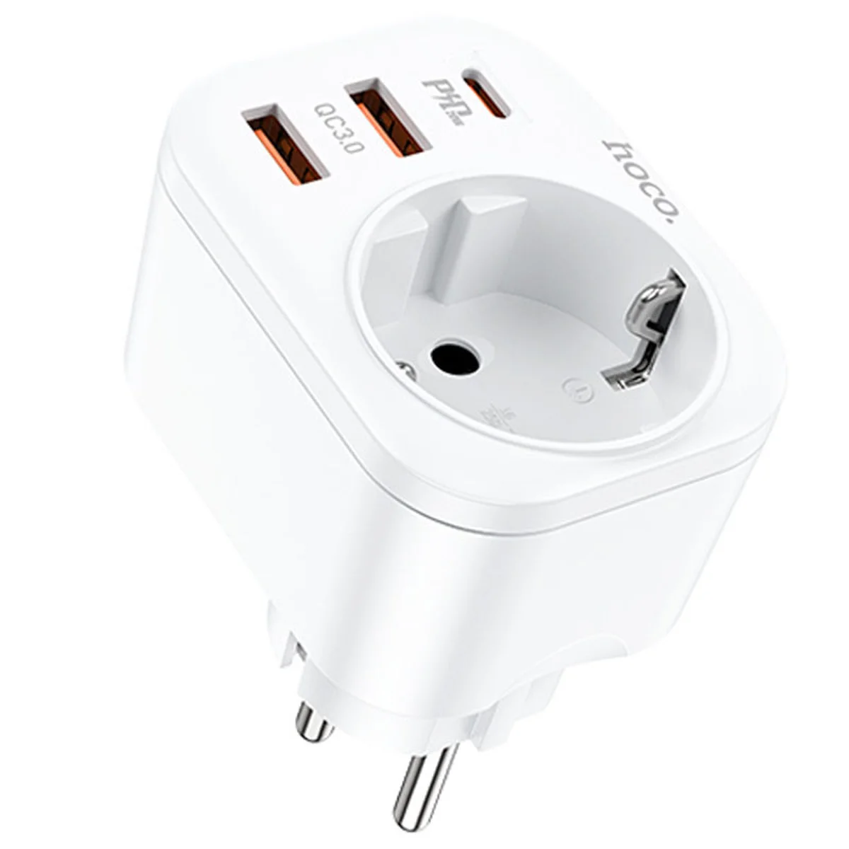 СЗУ Hoco NS3 Multifunctional PD20W (2USB/1Type-C/1xSocket) White